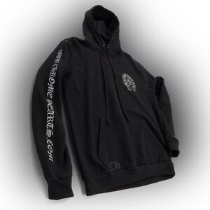 AUTHENTIC Chrome Hearts Silver Glitter Horse Shoe Black Hoodie Size Medium